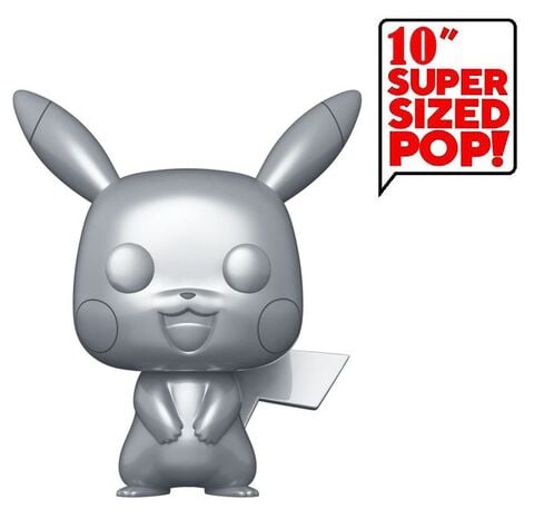 Figurine Funko Pop! N°353 - Pokemon - Pikachu Argent/métallique - 25 Cm